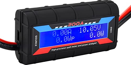Diymore 200A Power Analyzer,Watt Meter Detectorm,Digital LCD Watt Volt Amp Meter,Battery Consumption Monitor for Battery Backup systems.