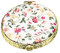 Laimoere Miroir de poche vintage floral rond pliable double face miroir de maquillage en métal pour porte-monnaie