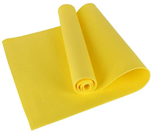 HEITIGN 4 MM Tapis de Yoga EVA Antidérapant Fitness Mince Yoga Accueil Gym Exercice Tapis Pilates Gym Exercice Fitness Mat (Jaune)