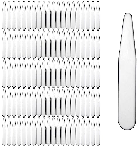 CRLLDPM 100 Stk Kragenstäbchen Hemd Kragen Stäbchen Hemdkragen Stäbchen Set Collar Stays Kragenstege Herren Kragenverstärker Hemd für Vater Ehemann
