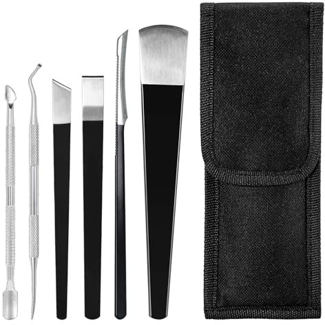 6 Pcs Kit Pedicure Professionnel pour Pieds Couteaux de Pédicure Lime pour Pieds outil de soin pour Cueillir Cors Enlever Peau Morte Réparer Ongles Épais
