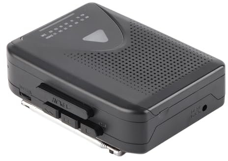 Reproductor de Cinta de Casete con Altavoz Incorporado, Diseño Compacto, para Reproducción Estéreo de Radio Am FM, Conector de 3,5 Mm, Fuente de Alimentación USB