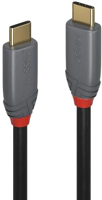 LINDY 36903 USB 3.2 Type C to C Cable 2 Meters 20Gbps 5A PD