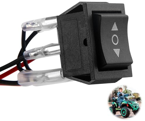 SYCSYH 12V Momentan wippschalter 6polig Motor Polarität Umkehrschalter Wippschalter Polarer Umkehrschalter 3 Position 10A 12V wipptaster Automatikschalter mit Kabel KCD2-223JT-X