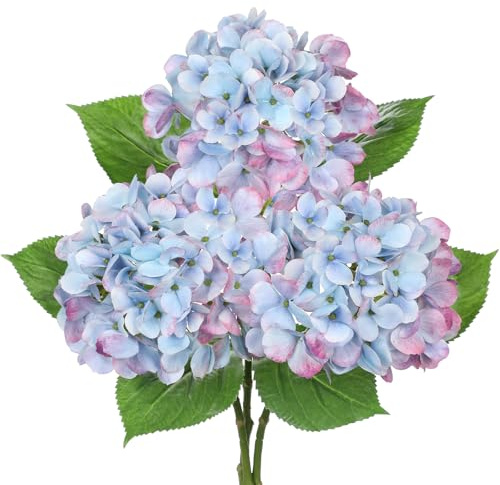 Oairse 3er-Set Künstliche Hortensienblüten Hortensien Deko Seidenblumen Hochwertig Künstliche Blumen wie echte Hortensien für Hochzeit, Zuhause, Hotel, Party, Blumenarrangement