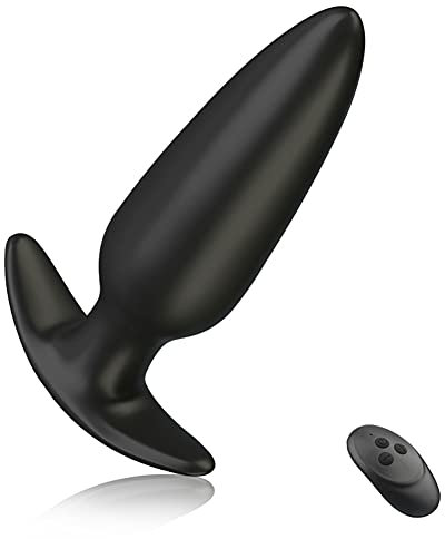Plug Anale Vibrante Con 10 Modalità Di Vibrazione Telecomando Vibratore Anale in Silicone Morbido Butt Plug Plug Plug Anale Massaggiatore Prostatico Per Uomini Donne Coppie (L)