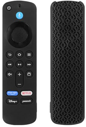 FTRONGRT Hülle Kompatibel mit 2024 Fire TV Stick 4K 2nd Gen, Anti-Drop und Anti-Kollision, Flexibles Silikon Fernbedienung Schutzhülle Kompatibel mit 2024 Fire TV Stick 4K 2nd Gen. Schwarz