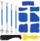 13 Pièces Lisseur Joint Silicone, 9 Pièces Spatule Joint Silicone et 4 Pièces de Boule Métallique Extracteur, Outil Joint Silicone, Raclette Joint Silicone pour Salle de Bains, Carreaux de Cuisine