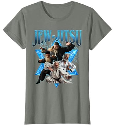Karaté Juif Jitsu Drôle Hanoukka Jiu Jitsu Arts Martiaux T-Shirt