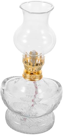 EXAOMBLE Vintage Kerosene Lampe Mit Glaszylinder Retro Öllampe Für Innenräume Und Camping Dekorative Petroleumlaterne Vielseitig Einsetzbar