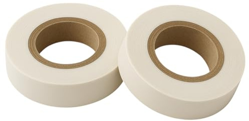 Terryshop74 2 Rotoli di nastro isolante 18 mm x 20 m per elettricisti, lavori di ferramenta, idraulici, isolante resistente (Bianco)