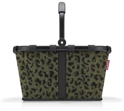 reisenthel carrybag teddy leo olive – Stabiler Einkaufskorb mit viel Stauraum und praktischer Innentasche – Elegantes und wasserabweisendes Design