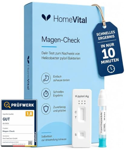 HomeVital Helicobacter pylori Test – Schnelltest bei Magenbeschwerden