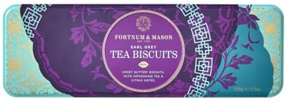 Fortnum and Mason Earl Grey Tea Biscuits 120g in decorative tin