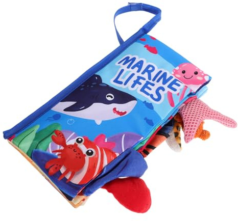 Gogogmee Aktivitäts Stoffbuch Mit Ozean Motiven Für Neugeborene Knisterndes Interaktives Tuchbuch Zur Sensorischen Entwicklung Tragbar Und Leise Für Babys