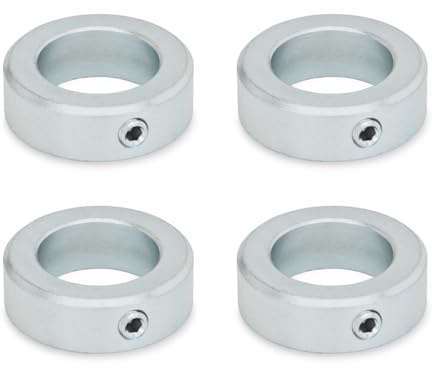 Ganter standardelement | justeringsringar, galvaniserat stål | 4 stycken | gängstift med insexkant DIN 914| hål 20 mm | GN 705-20-E-ZB