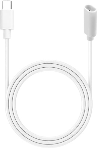 Fukaisu Long Type C Extender Cable, 3m/118.11in USB C Male to Female Charging Extender Cord for Pan-Tilt Indoor Cam (2024 Release) & Mag-Safe Charger (White)