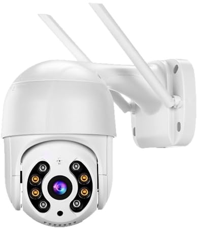 Utomhuskamera, Kamera Dome-spårningskamera Hem Utomhus Trådlös WIFI-kamera Övervakningsmonitor,Hem-/Hussäkerhet(8MP)
