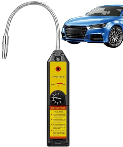 HVAC Coolant Leak Detector - ABS Battery Operated | AC Gas Leak Detector Tool | Portable Tester for Car Truck Motorhome Boat Airplane Garage Workshop Home Air Conditioning