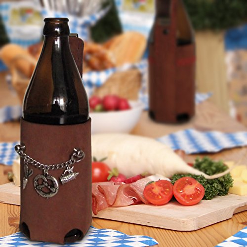 Bierholster Brotzeit-Charivari 0,5l - Das Original aus echtem Leder - Bier Holster Bierhalter