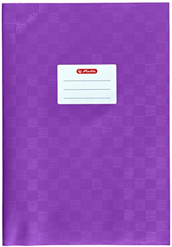 Herlitz 5204094 Hefthülle A4 Baststruktur, 25 Stück, violett