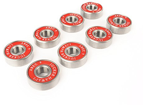 JUCKER HAWAII Longboard Skateboard Kugellager / Bearings ABEC 9 Rot