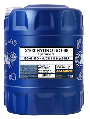 1 x 20L MANNOL Hydro ISO 68 / Hydrauliköl HLP