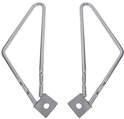 Qiilu 2X Alforjas de la Motocicleta Soportes de Montaje Soporte(Plata)