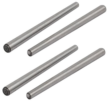 sourcing map 4stk Kohlenstoffstahl GB117 100mm Länge 6mm Kleinend Durchmesser Kegelstift