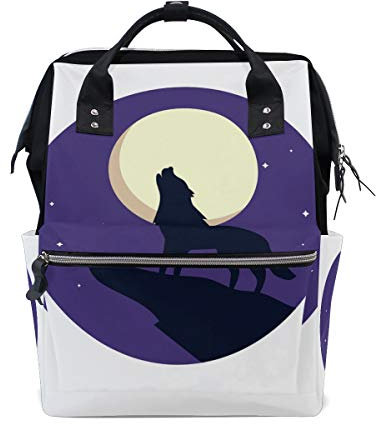 MONTOJ Wolf Life Canvas Reisetasche Campus Rucksack One Size 5