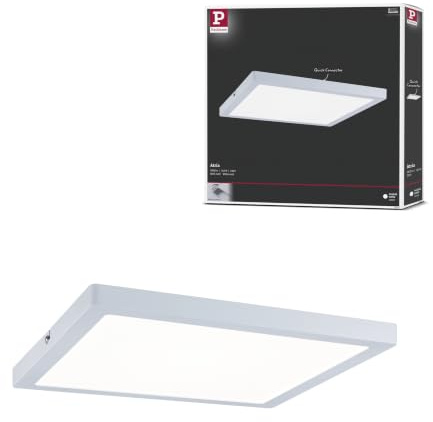 Paulmann 709.39 Deckenleuchte Atria LED-Panel 300x300mm 20W 4000K Weiß matt 230V Kunststoff