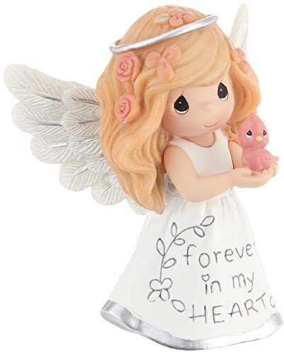 Precious Moments Inspirational Angels Forever in My Heart Resin Figurine 183428, Multicolor