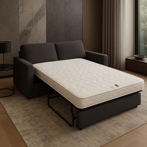 Literie Julien Matelas Très Ferme pour Canapé Lit 120x190 x 10 cm - 5 Zones de Confort - Noyau Poli Lattex HR Dernière Génération - Très Respirant