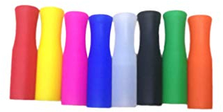 HEALLILY 8 Puntas de Paja de Silicona Fundas de Boquillas de Grado Alimenticio de Vistoso Colores Fundas Reutilizables para Pajitas Aptas para Pajitas de Acero Inoxidable