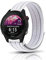 KeeFos 18MM Nylon Bracelet Compatible avec Garmin Forerunner 265S/Forerunner 255S/Forerunner 255S Music, Remplacement en Réglable Bracelet pour Garmin Vivoactive 4S/Garmin Vivomove 3S - Gris