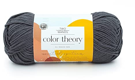 Lion Brand Yarn, Color Theory Worsted Weight Yarn for Knitting and Crochet, Thunder, 1 Pack, Acrylic Fiber with Modern Color Palette, Perfect for Sweaters, Hats and Cozy Blankets