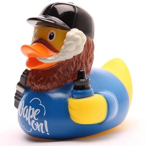 Badeente Dampfer I Quietscheentchen I L: 8,5 cm I inkl. Badeenten-Schlüsselanhänger