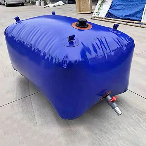 Wassersack Beutel Wasserbehälter Träger 5000 L Zusammenklappbar Wasserspeicher Für Konstruktion Camping Bauernhof Garten Große Kapazität Wasserblase Mit Wasserhahn, Blau ( Size : 5x1x1m/5000L/1320Gall