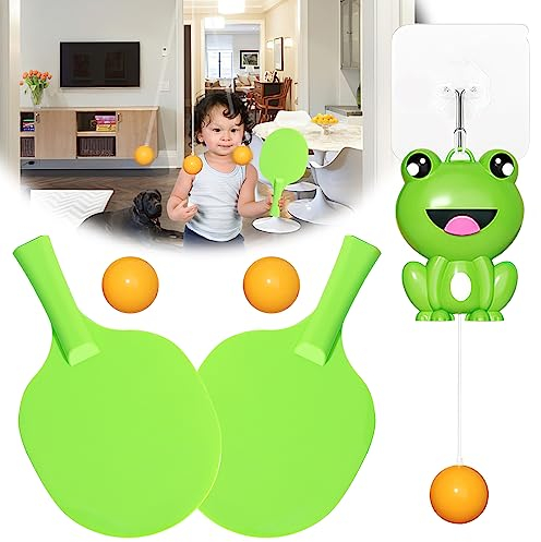 FainFun Allenatore di Ping Pong Sospeso per Interni, Tavolo da Tennis Regolabile, Set per Bambini, Migliora la Coordinazione Occhio-Mano