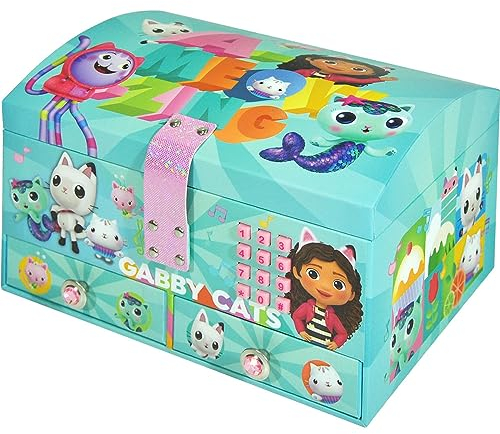 Kids Licensing - Joyero Secreto Musical Gabby's Dollhouse con Sonido y Compartimentos, Joyero Infantil con Música, Perfecto para Regalo