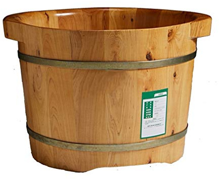 SilteD Sauna-Eimer, Badewannen-Eimer aus reinem Holz, handgefertigt, Sauna-Zubehör für Fußbadewannen, Fuß-Entspannungs-Badefass Present