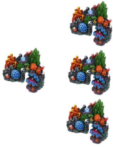 Mipcase 4pièces Ornement De Réaliste pour Aquarium Décoration pour Réservoir De Poissons Accessoire Ajout Naturel Aquarium