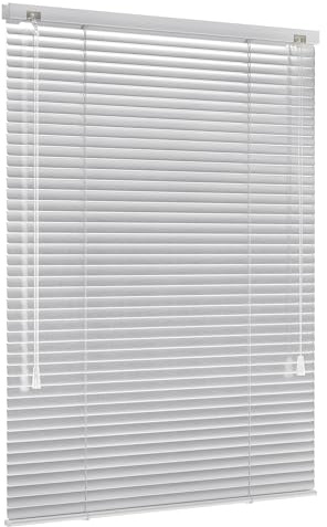 Jalousiescout Tenda veneziana senza luce Tenda in alluminio, tenda oscurante, innovativa tecnologia oscurante, protezione della privacy, senza foratura, 100 x 130 cm, argento lucido