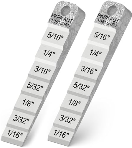 PKPKAUT 2Pcs 2130 Small Pipe Spacer Wedge Stepped Guage (3/4 x 4), Fit for Pipe Spacing Welding, Stepped Flange Wedge with Lanyard Hole Pipefitter Tools