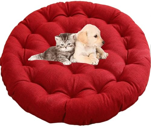 uyeoco Stuhlkissen Rund Bodenkissen, Sitzkissen Größe rund Durchmesser: 65cm/70cm, für Indoor und Outdoor,Dicke Polsterung Stuhlauflage(H9,Diameter 65x9cm)