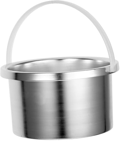 OSOLADY Chauffe-cire Facile du Alliage D'aluminium Pot Intérieur Appareil A Cire Chaude de Épilation 500ml, Bac Remplacement Argenté à Nettoyer