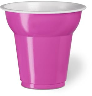 Generico 500 Bicchieri plastica CAFFE' da 70 cc | VARI COLORI | bicchierini da caffè 70ML bicchieri caffè colorati MADE IN ITALY (Fucsia)