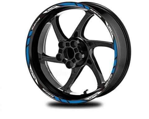 JAYWIS Moto Llantas Pegatinas Adhesivo Reflectante para Rueda De Motocicleta, Cinta De Rayas para Llanta, Resistente Al Agua, para Y&amaha TENERE 700 XTZ700 Tenere Ruedas Calcomanías(Azul)