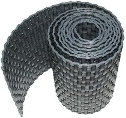 Kit de cortavistas de banda de polietileno para panel rígido, 1 m23 x 2 m50, gris antracita. 5 bandas 255 x 19 cm, 2 bandas 255 x 10 cm, 1 bolsa de 100 collares rislan.