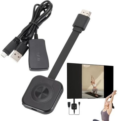 Projecteur TV portable 4K, projecteur sans fil avec transmission de séquences et écran 4K | Accessoires pour téléphones portables, projecteur Plug and Play pour vidéo, démonstration, musique